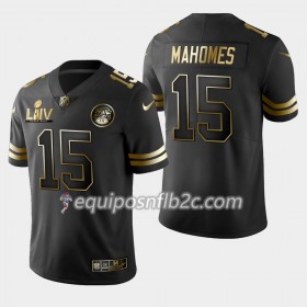 Camiseta Hombre NFL Kansas City Chiefs Patrick Mahomes 15 Nike Negro Golden Edition